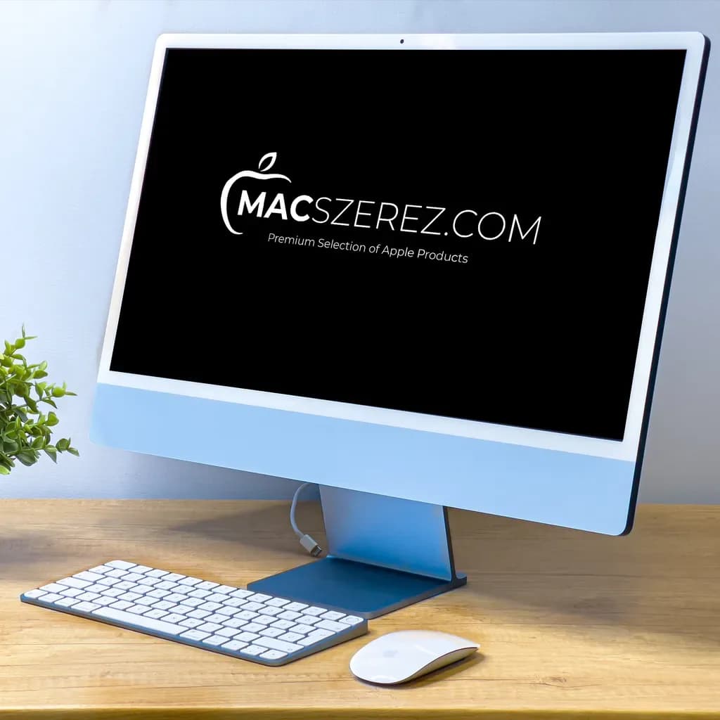2024 iMac 24″ M4 | 16GB RAM | 256GB SSD | Kék | MacSzerez