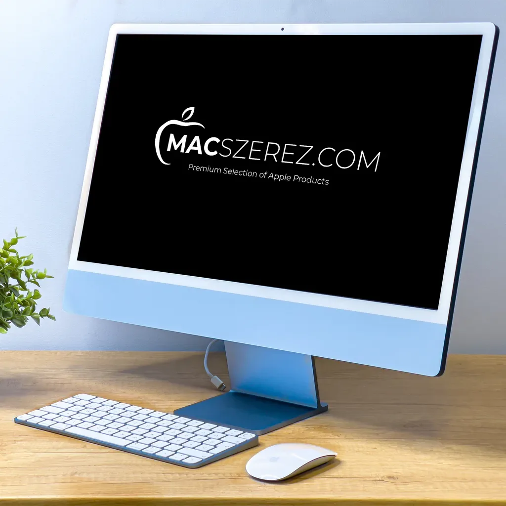 iMacPC一式 2024 iMac 24″ M4 | 16GB RAM | 256GB SSD | Kék | MacSzerez