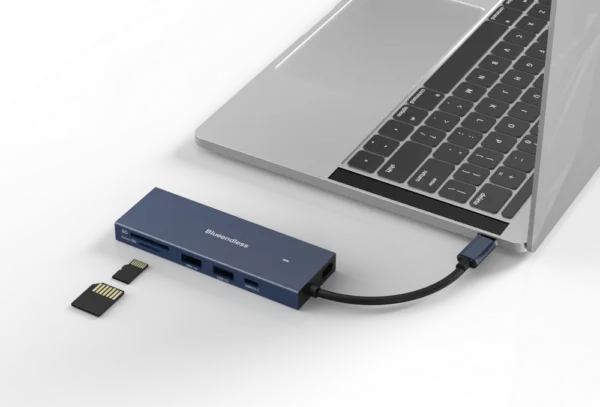 USB-C Adapter 6 in 1 | Mac és Windows kompatibilis | Alu ház | Apple Chip kompatibilis - Image 2