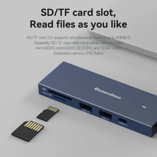 USB-C Adapter 6 in 1 | Mac és Windows kompatibilis | Alu ház | Apple Chip kompatibilis - Image 3