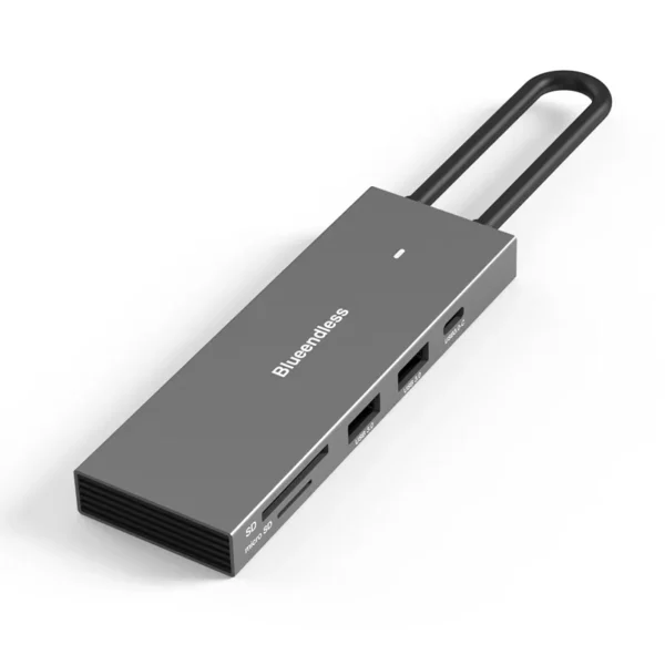 USB-C Adapter 6 in 1 | Mac és Windows kompatibilis | Alu ház | Apple Chip kompatibilis