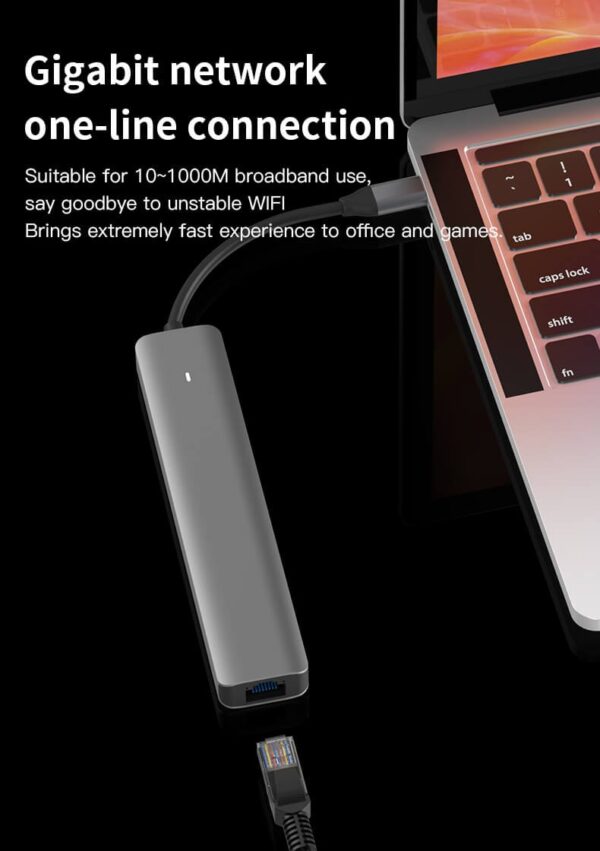 USB-C Adapter 7 in 1 | Mac és Windows kompatibilis | Alu ház | M1 kompatibilis - Image 4