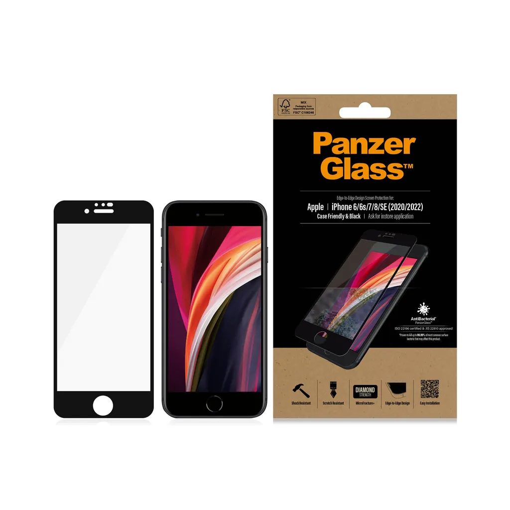 Macszerez - Panzer Glass iPhone 6, 6s, 7, 8, SE Screen Protector