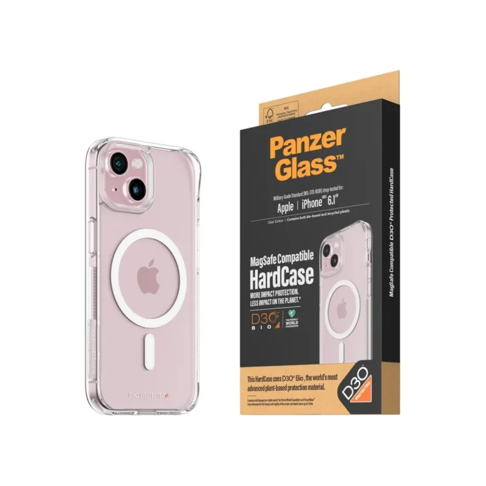 PanzerGlass HardCase MagSafe Apple iPhone 15 tok D3O clear 6case