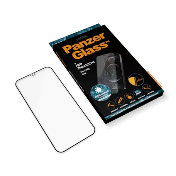 PanzerGlass Edge-to-Edge Antibacterial Apple iPhone 12/ iPhone 12 Pro üvegfólia - fekete - Image 4